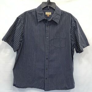 Senoma  Shirt Mens Extra Large Multicolor Short Sleeve Cotton Blend Striped